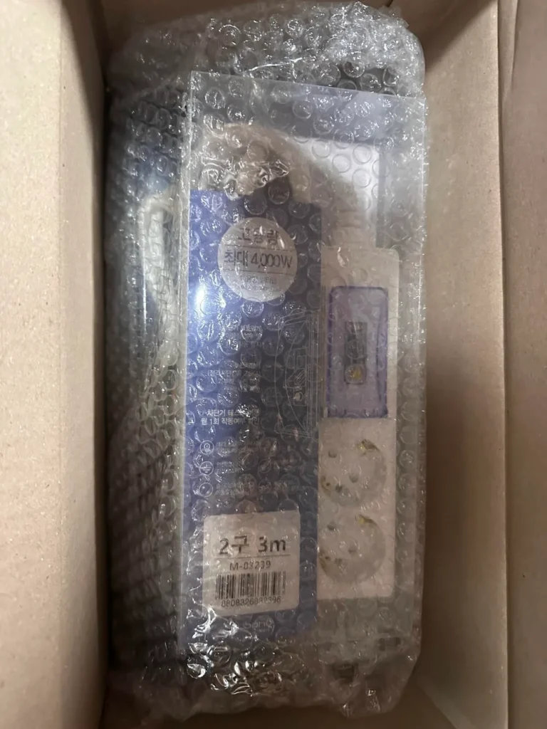 최대 4000W 고용량 써보니 멀티탭 박스 포장