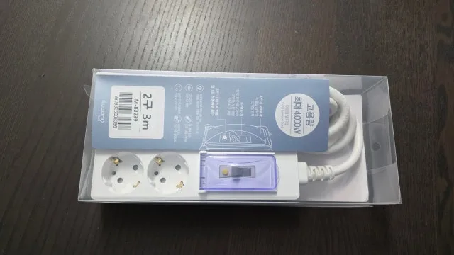 써보니 고용량 멀티탭 제품 포장과 정격 표시
