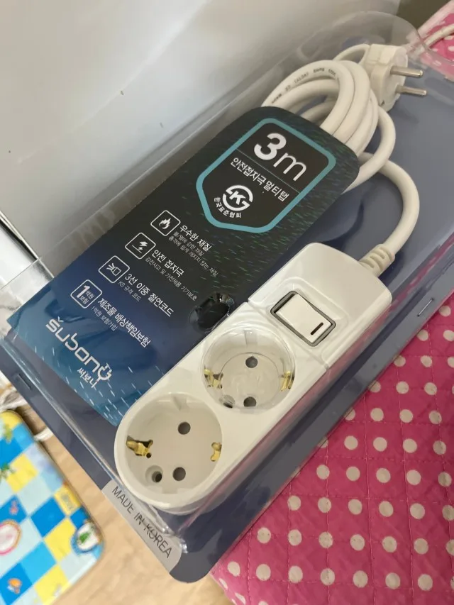 3m 전선의 써보니 2구 개별스위치 16A 250V 멀티탭